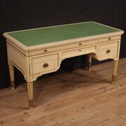Italian Lacquered And Gilded Writing Desk 