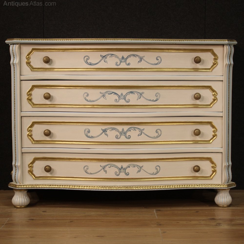 Antiques Atlas Italian Lacquered, Painted And Gilded Dresser Drawers