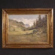 Italian Landscape Painting Signed Gheduzzi