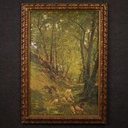 Italian Landscape Painting With Sheep 