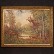 Italian Painting Landscape Signed And Dated
