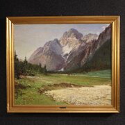 Italian Painting Mountain View Of The Croda Rossa 