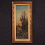 Italian Painting Signed Marko Forest Landscape 