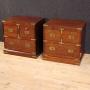 Pair of English naval-style bedside tables