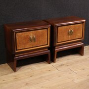Pair Of Italian Bedside Tables, Mid-20th Century