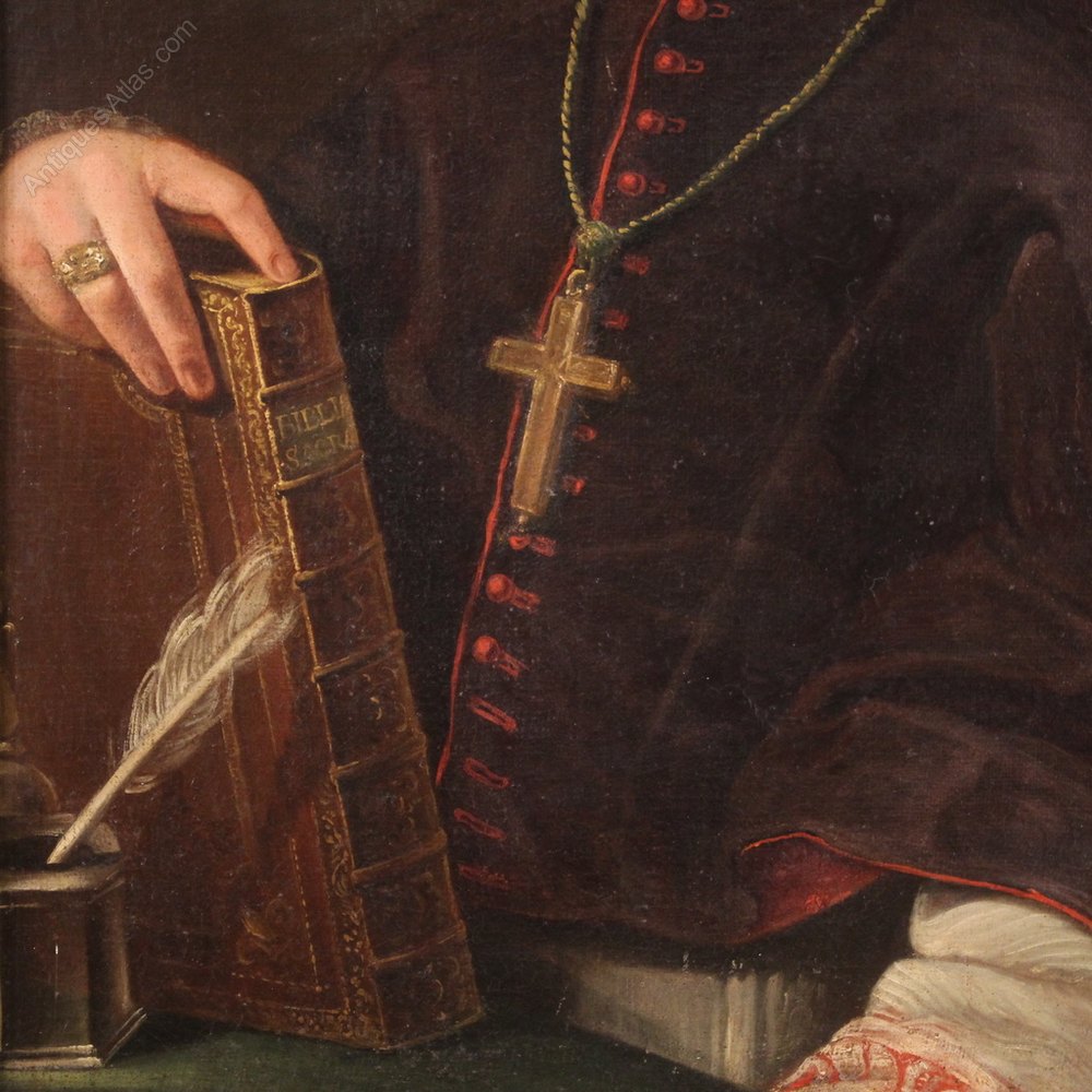 Antiques Atlas Portrait Of A Prelate From 17th Century