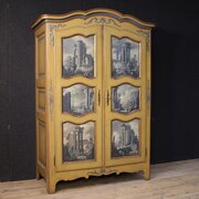 Small Lacquered, Gilded Piedmontese Wardrobe