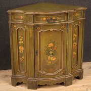 Venetian Painted Corner Cupboard From 20th Century