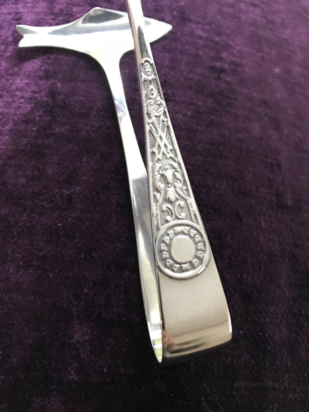 Antiques Atlas Edwardian Solid Silver Sardine Servers 1909