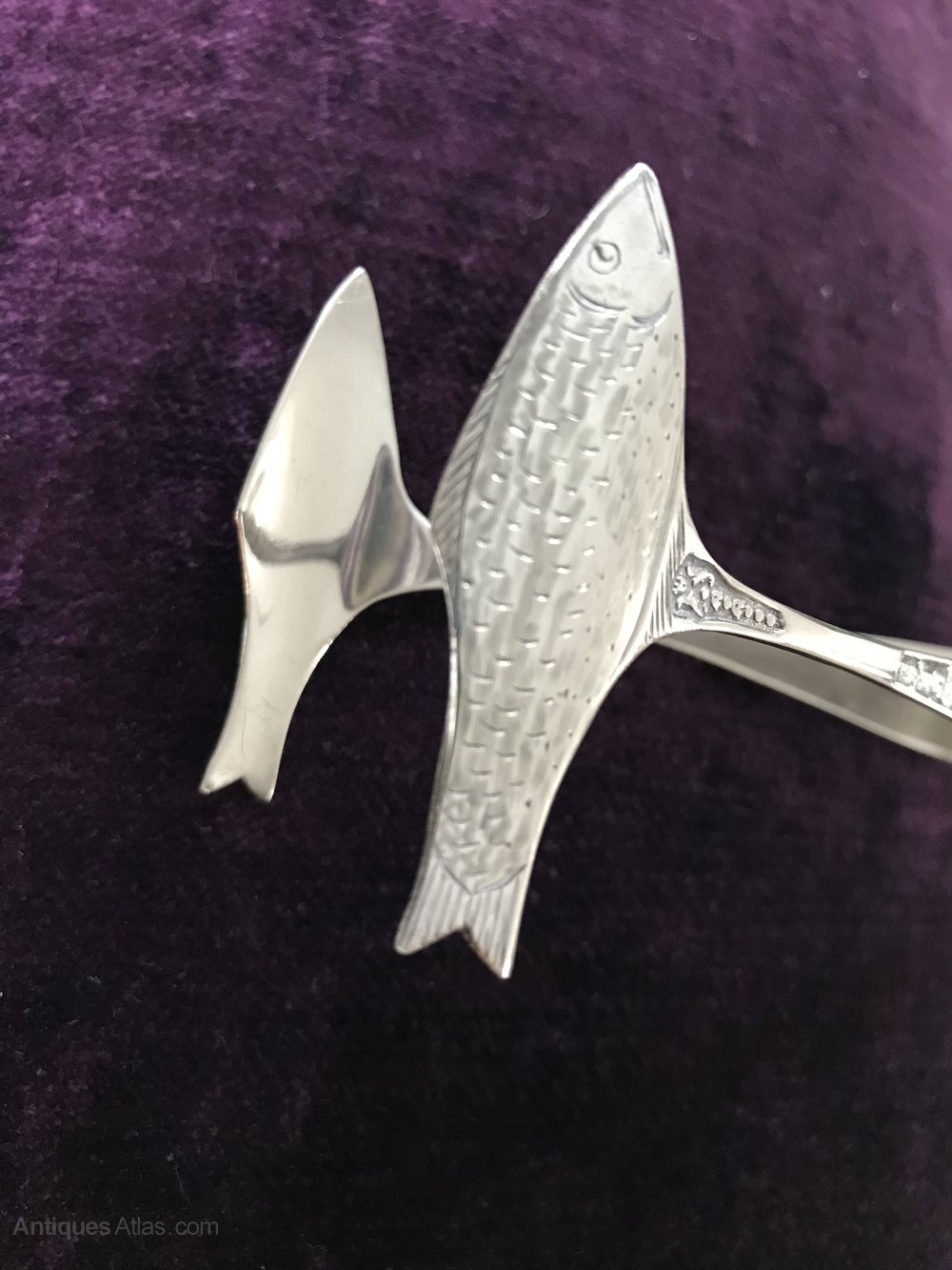 Antiques Atlas Edwardian Solid Silver Sardine Servers 1909