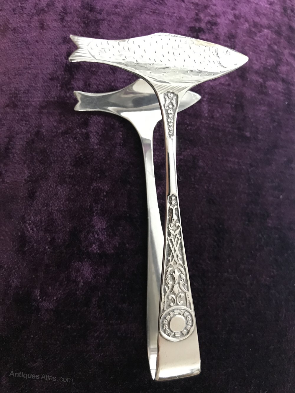 Antiques Atlas Edwardian Solid Silver Sardine Servers 1909