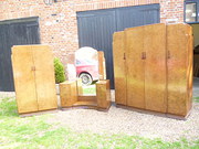 Art Deco Walnut Bedroom Suite