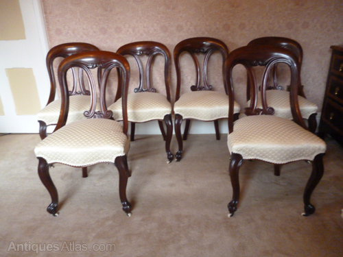 Six Mahogany Dining Chairs Antiques Atlas