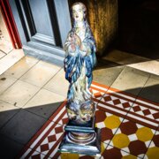 17th Century Spanish Polychrome Madonna Figure