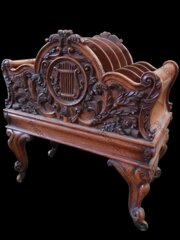 19th Century Carved Oak Canterbury