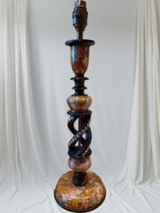 Kashmiri Hand Decorated Table Lamp 17 1/4" Tall