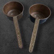 Pair 18th Century Cast Bronze Skillets/Pans