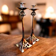 Pair Large Art Nouveau Candlesticks