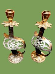 Pair Of Candlesticks Formerly Officers Swords