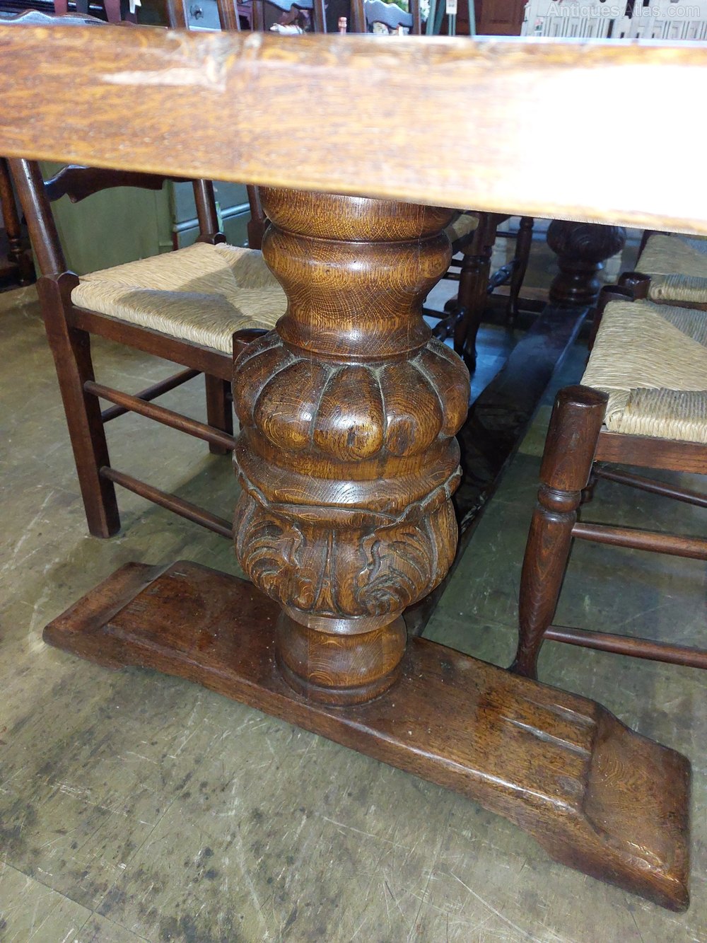 Antiques Atlas Period Style Oak Refectory Table And 8 Chairs