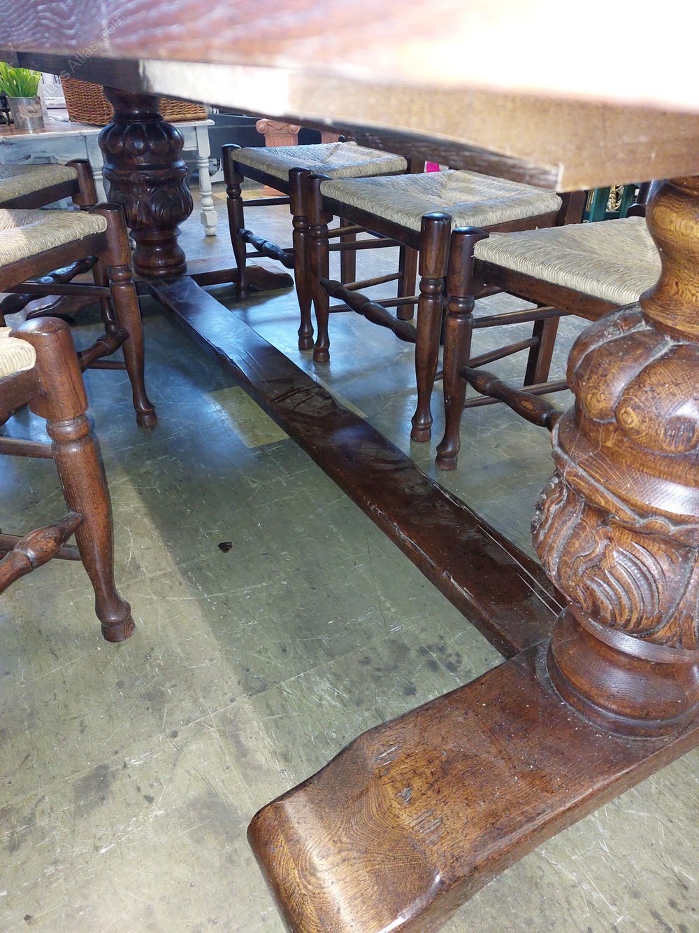 Antiques Atlas Period Style Oak Refectory Table And 8 Chairs