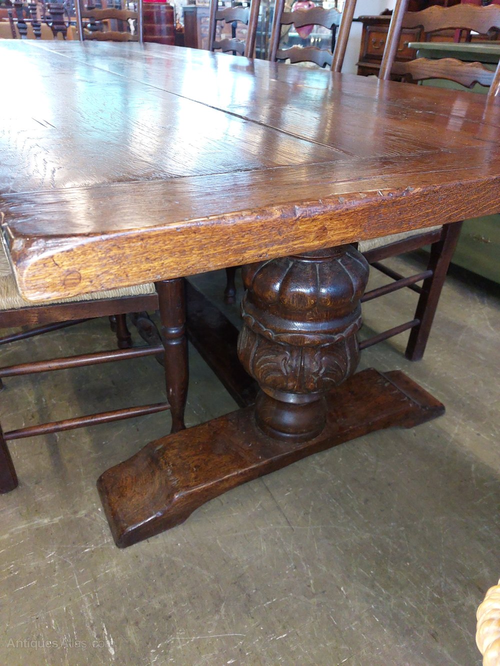 Antiques Atlas Period Style Oak Refectory Table And 8 Chairs