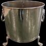 Riveted Edwardian Polished Brass Log Bucket