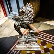 Very Large Country House Cast Brass Lion Doorstop