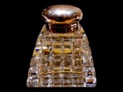 Very Large Swedish Silver And Cubed Glass Inkwell