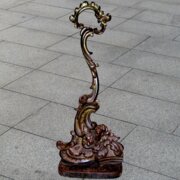 Victorian Cast Brass And Cast Iron Fancy Doorstop