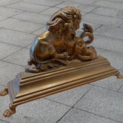 Victorian Lion And Serpent Door Porter/Stop