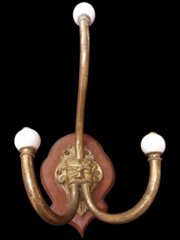 Wall Mounted Green Man Hat And Coat Rack C.1890