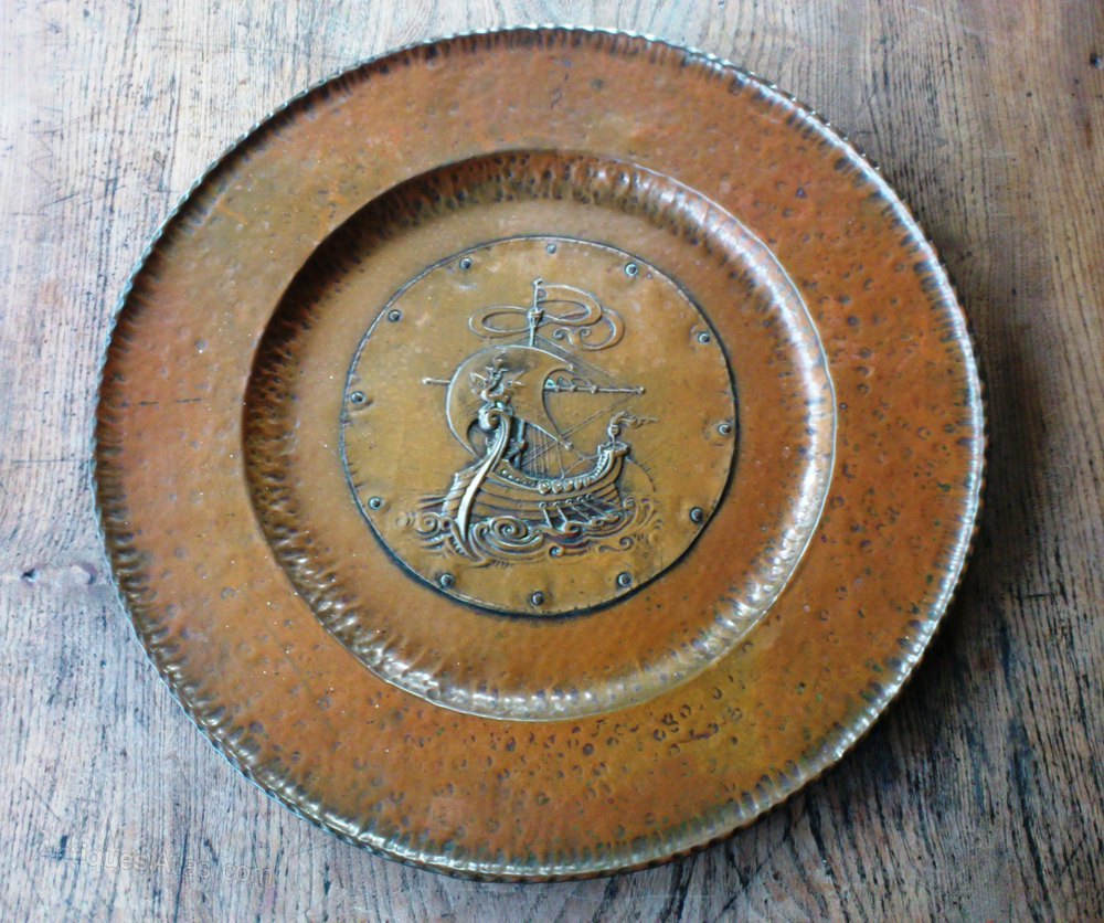 Antiques Atlas Arts & Crafts Copper Charger