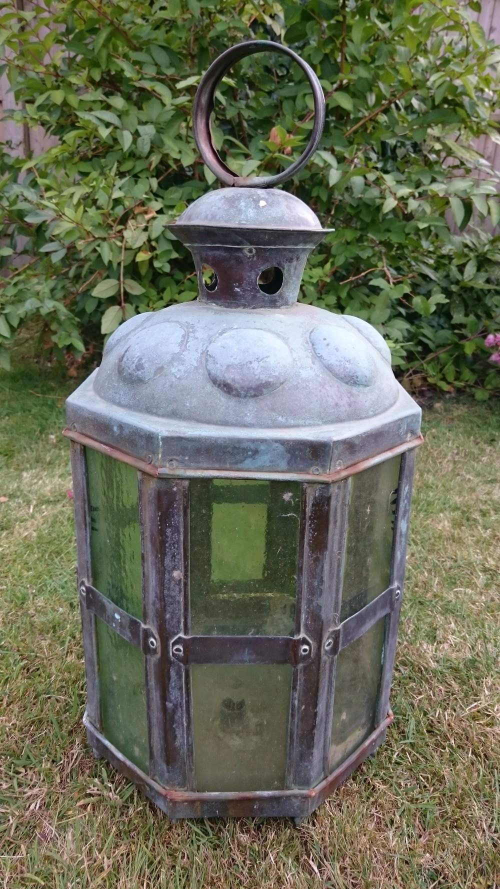 Antiques Atlas Verdigris Copper Lantern