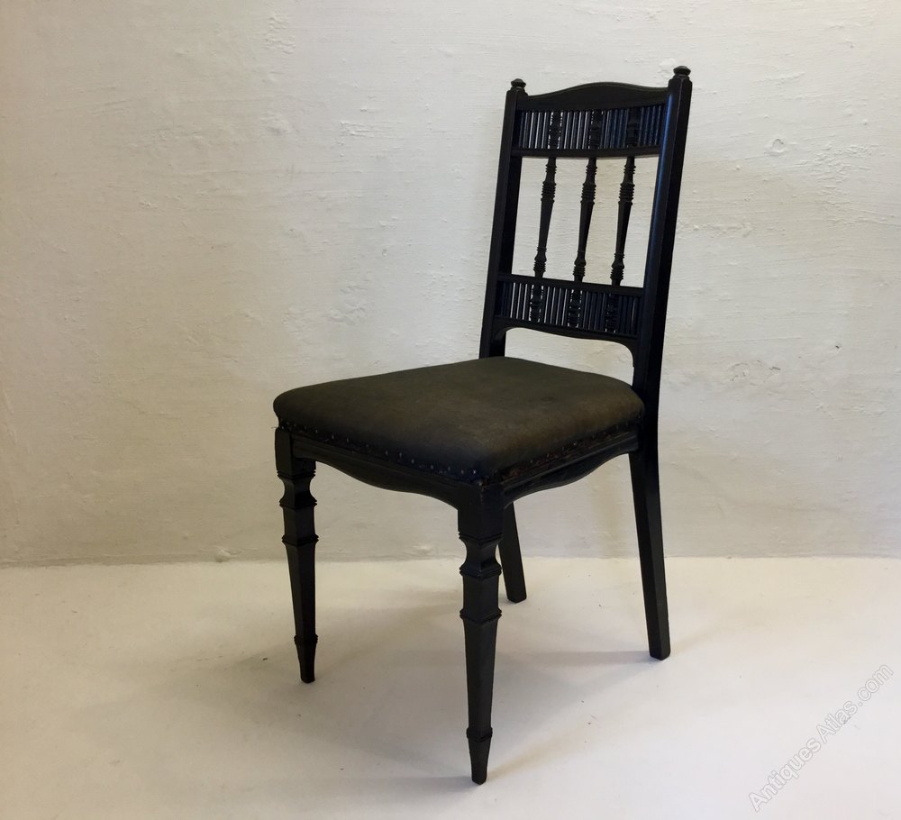 A Pair Of Antique Aesthetic Ebonised Chairs - Antiques Atlas