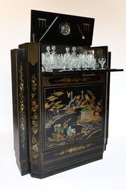 Art Deco Chinoiserie Cocktail Cabinet 1930s