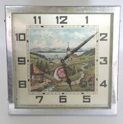 Art Deco Chrome Novelty Strut Clock 1930s