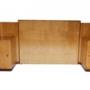 Art Deco Maple Headboard with Bedside Cupboards