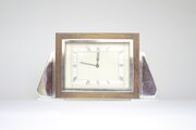 Art Deco Oak & Chrome Mantel Clock