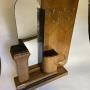 Art Deco Oak & Ebonised Hall Stand/ Hat & Coat Sta