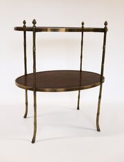 Brass  Burr Walnut Etagere circa 1920s