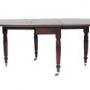 C19th Mahogany Reeded Leg Drop leaf Dining table