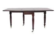 C19th Mahogany Reeded Leg Drop Leaf Dining Table