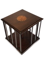 Edwardian Inlaid Small Revolving Bookcase