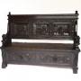 Fine Carved Oak Box Seat Settle Circa 1900