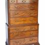 Geo111 Mahogany Chest on Chest [Tallboy]