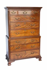 Geo111 Mahogany Chest On Chest [Tallboy]