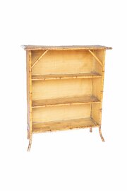 Late Victorian Bamboo Open Bookcase
