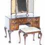 Mahogany Dressing Table Mirror & Stool 1930s