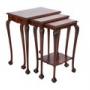 Mahogany & carved Nest 3 tables circa 1920s